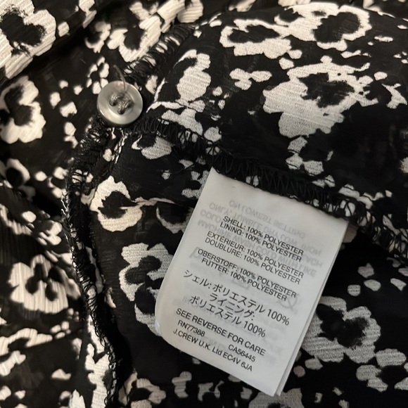 XSP Black & White Floral Sheer Long Sleeve Dress - Flattering Fit! - Picture 6 of 7